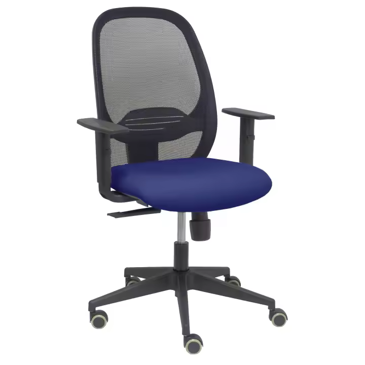 Piqueras Y Crespo Silla Cilanco Negra Ergonómica con Brazos y Refuerzo Lumbar Regulables - 1