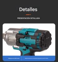 Llave de Impacto Profesional 1000N - Máximo Par Motor, 850W de Potencia - Ideal para Talleres y Uso Industrial (Incluye Maletín y 2 Baterías) - details 8
