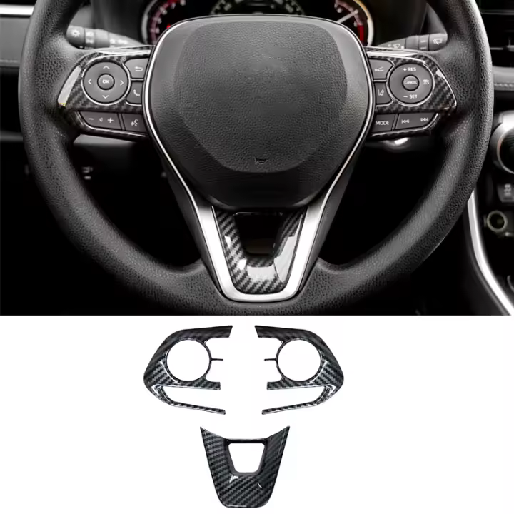 Pegatina De Botón De Volante Para Toyota RAV4 XA50 Corolla E210 Híbrida 2019-2024 Cubierta De Accesorios De Coche ABS Plástico - 1