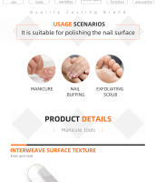 Barras De Esmalte De Acero Inoxidable Para Manicura Espátulas De Uñas Gruesas Archos De Uñas Gris Herramienta De Pulido De Uñas - details 1