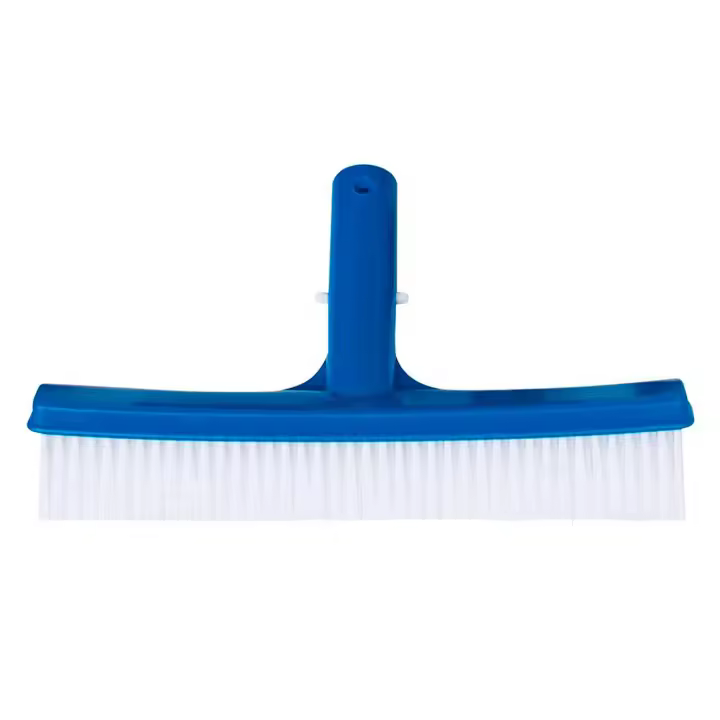 Tradineur - Cepillo limpia-piscinas recto, PVC, compatible con mangos para limpiar piscinas, 26 cm anchura. - 1
