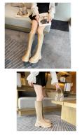 Botas De Mujer Invierno 2021 Nuevas Botas De Caballero Con Lona De Piel Artificial Y Forro De Algodón Terciopelo Modernas Suela De Goma Tacón Cuadrado Altura Media - details 27