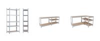 Estantería Modular Almacenaje (Pack 2), Acero y MDF Antihumedad, Hogar, Trastero, Garaje, 5 Baldas Ajustables, Carga Máxima 875Kg, 90x40x180cm - details 0