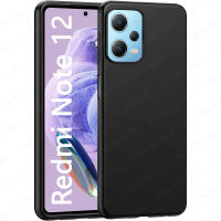 Funda + Protector Cristal Templado Opcional Para XIAOMI REDMI NOTE 12 5G  Carcasa Forro Protector, Gel TPU Silicona Suave Flexible Mate, Color Negro, Ajuste Perfecto, Acceso Conectores Carga Auriculares, Meloenvias, mle18 - details 0