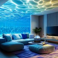 Proyector De Onda Oceánica USB Con 7 Modos De Color Y Brillo Ajustable Iluminación Multicolor Para Habitaciones - details 5