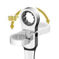 Conjunto De Llaves De Encaje WOZOBUY Con Cabeza Flexible De 180° Tamaños 6-22mm 72 Dientes Acero De Cr-V Con Bolsa Organizadora - details 2