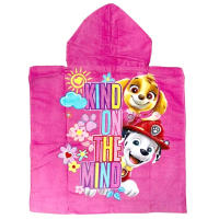 Paw Patrol Toalla Poncho de Playa y Piscina para Niñas de 2 a 6 años, La Patrulla Canina Poncho Microfibra Tamaño 50x50cm (Desplegado 50x100cm), Poncho Infantil con Capucha Niñas, Color Rosa Skye & Everst - details 1
