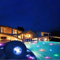 Luz Submersible LED Remota De Batería Con 16 Colores RGB Para Bodas Navidad Y Valentín Fiesta Luz De Té De La Balsa - details 11