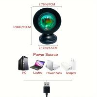 Proyector De Luz De Puesta De Sol Nueva 16 Colores Espectro Con Control Remoto USB Luz LED Dinámica Cambiante Para Dormitorio Casa Café - details 0