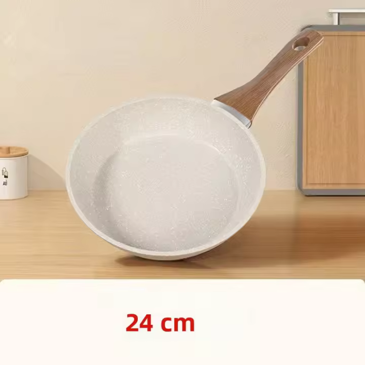 Sartén Profunda Multifuncional Antideslizante Para Freír Y Saltear Saneamiento Cocina Con Piedra Médica Antiadherente Para Huevo Y Omelette - 1