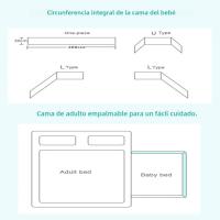 Protector de cuna Chichonera Para Bebe, Barrera de Cama de Algodón Para recien nacidos, cojeo de trenza, CUNA Para El Bebe - details 2