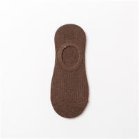 Calcetines Cortos Transpirables Para Mujer Color Sólido Con Banda Estampada Japonesa Y Antideslizante De Silicona Calcetines Invisibles De Algodón - details 13