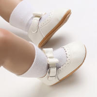 Zapatos De Bebé Para Niñas Serie Blanca PU Cuero Suela Suave Antideslizante Cordón Zapatos De Princesa Para Recién Nacidos - details 35