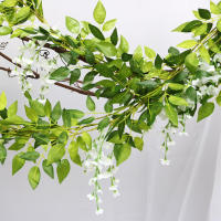 Vine De Hojas De Hydrangea Artificial De 2 Metros Para Decoración De Boda Y Hogar Accesorios Para Baño Plantas Decorativas Silken - details 3