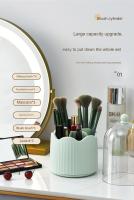 Organizador giratorio para brochas de maquillaje, organizador de brochas de maquillaje, cosméticos, cepillos de pelo, almacenamiento para tocador, baño, encimera, escritorio. - details 2