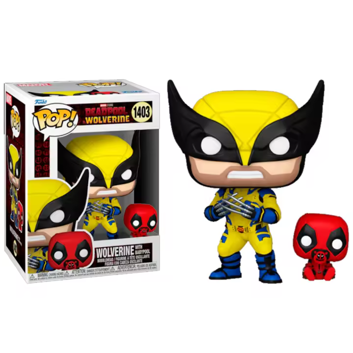 Funko   Wolverine with Baby Pool  Baby Pool Bebe   Lobezno Deadpool 2024 Deadpool and Wolverine Lobezno Marvel Comics Funko Pop 1363 Masacre - 1