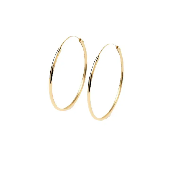 Pendientes De Aro Clásicos Redondos PDPAOLA Plata Chapada en Oro De 18K AR01-133-U - 1
