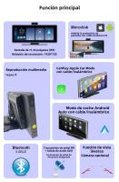 Cámara De Coche 4K 11.26'' Con Wireless Carplay Y Android Auto GPS Navegación Doble Lente Grabadora De Video De Dashboard WiFi 5G Y Cámara Trasera - details 3