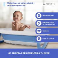 Bañera bebé plegable infantil Bubba Mobiclinic® Kids Infantil Diseño interior antideslizante Cómodo y Seguro Fácil de transportar Asa para colgar Incluye tubo de desagüe Patas antideslizantes Segura Azul - details 3