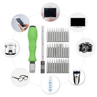 Kit De Destornilladores Manual Multifuncional 32 En 1 Para Reparación De Celulares Y Computadoras Con Varilla De Extensión Y Mango Material Acero Inoxidable - details 3