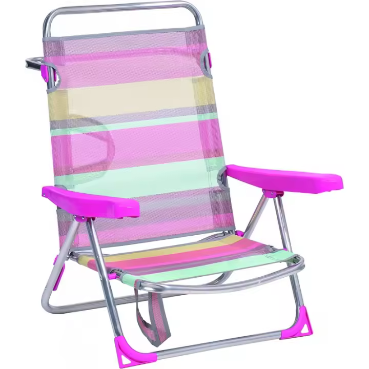Alco Silla Playa Aluminio Fibreline Rosa Ligera y Resistente - 1