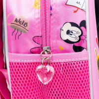 Mochila 3D Minnie Mouse Disney 31cm Mochila Escolar Infantil Para Niñas Material Preescolar de 2 a 4 años, color rosa - details 4