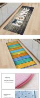 Nuevos Alfombras De Piso De Cocina Con Diseño Arco Iris En Madera No Esmeriladas Antideslizantes Para Baño Y Entrada Decoración Del Hogar Alfombra De Poliéster 100% Para Adultos - details 6
