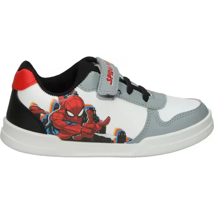LEOMIL | Zapatilla Deportiva SPIDERMAN - Zapatilla Infantil Diseño de Superhéroe Spiderman con Licencia Oficial – Color Gris y Detalles Rojos – Sneaker con Cierre de Velcro y Cordones - Deportiva Niños Cómoda y de Alta Calidad – Modelo SP012120 - 1