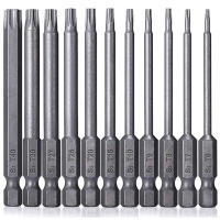 Juego De 11 Piezas De Puntas De Destornillador Magnéticas De 1/4" Hexagonal Tamper Proof Torx Y Planas F1FC Alta Calidad Para Perforación - details 9