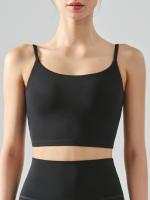 Sudadera Deportiva Sin Tirantes Con Cojín Para Pecho Transpirable Para Yoga De Nylon Y Spandex Para Mujeres - details 6