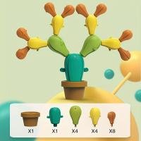 Juguete Educativo Para Niños Cactus De Equilibrio De Silicona Juego De Pila Para Desarrollo De Habilidades Motoras Finas Regalo De Cumpleaños Para Niños - details 3