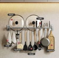 Organizador De Cocina Colgadores Para Utensilios De Cocina Soporte Para Cuchillos Y Tablas De Cortar Almacenamiento De Cubiertas De Cuchara Accesorios De No Perforar Metal - details 9