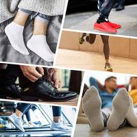 Calcetines Gris Hombre Pack De 5 Pares Algodón Suave Transpirables Ligeros Duraderos Lavables a Máquina Para Uso Diario - details 11