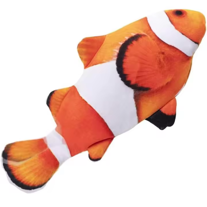 Juguete para gatos Floppy Fish - Juguetes para gatos de interior, juguetes interactivos de hierba gatera de 28 cm, juguete de simulación de pez en movimiento, lavable - 1