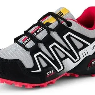 Zapatos de senderismo para mujer, impermeables, zapatillas de senderismo, zapatos de trekking, senderismo, correr, camping, antideslizantes, transpirables, cómodos, ligeros - 1