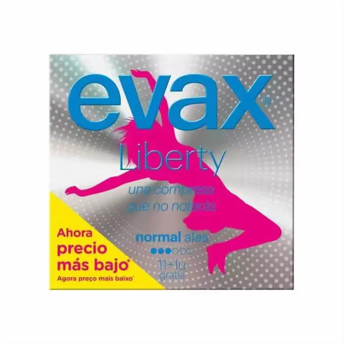 Evax Liberty Compresas Normal Con Alas 12 unidades - 1