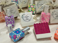 Lote de 10/15 perfumador de cristal y estuche de lima de uñas vintage con mensaje de agradecimiento a tus invitados en bolsa de regalo - regalos para invitados de boda comuniones bautizos aniversarios cumpleaños - details 3
