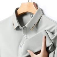 Camisa Polo De Algodón Para Hombre 2024 Estilo Casual Color Sólido Cómoda Y Transpirable Manga Corta Moda Verano Negocios Y Descanso - details 4