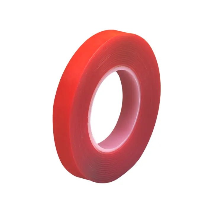 Cinta Adhesiva Doble Cara Nano Roja 1cm X 5m Alta Viscosidad Impermeable Translúcida De Acrílico Adhesivo Para Artesanía Y Reparación - 1