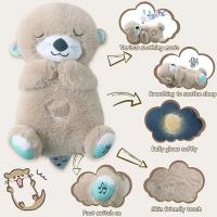 Oso De Peluche Con Sonido Y Luz Para Bebés Juguete Sensorial Cómodo Para Sueño Y Juego Otter Respirable Regalos Para Recién Nacidos - details 6