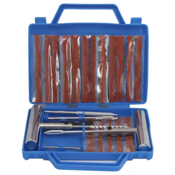 KIT DE HERRAMIENTAS PARA REPARAR PINCHAZOS EN RUEDAS REPARADOR PINCHAZOS COCHE,MOTO,QUADS,ETC.. - 1