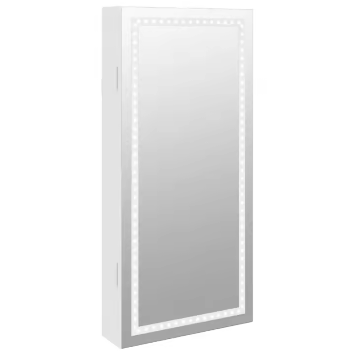 Espejo bañoEspejo con joyero y luces LED para pared blanco - 1