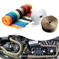 Pipé De Escape Para Motocicleta 5M*2.5CM Con Aislamiento Térmico De Fibra De Vidrio Incluye 4 Amarres Como Regalo - details 2