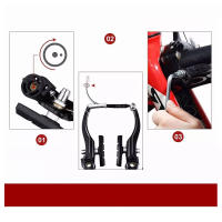 Set De Frenos V Para Bicicleta De Montaña Frontal Y Trasera Aleación De Aluminio Accesorios Para Ciclismo Negro - details 5