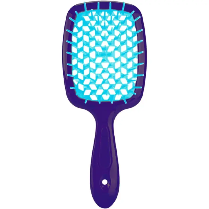 Cepillo de paleta desenredante, cepillo cuadrado seco, cepillos para el cabello, antifrizz con mango, antideslizante para cabello rizado y enredado, largo y grueso. - 1