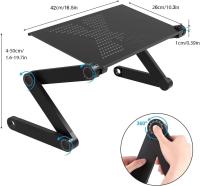 Phane® Mesa Ordenador Portátil, Multifuncional Base Ajustable y Plegable  Soporte de Regazo Laptop Notebook PC Tablet  Ergonómica y Resistente para Diván Sofá Cama  Negro - details 3