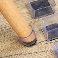 Juego De 4 Pads De Silicona Transparentes Para Patas De Mesa Y Sillas Cubiertas Con PVC Capa Inferior Redonda Protector De Piso Para Muebles Antideslizantes - details 6