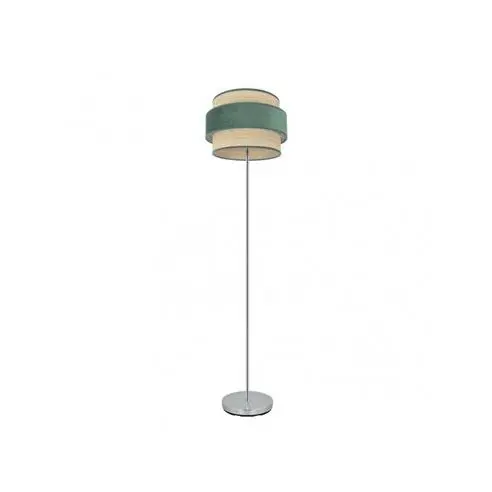 Lámpara de Pie FABRILAMP Pie de Salón Cromo/Natural-Verde 160x40x40 Cm - Elegante Diseño - 1