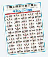 1PC Tabla De Acordes De Piano Para Principiantes Con 88 Teclas Accesorios Musicales Para Instrumentos De Musicalización Copperplate - details 1