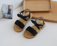 Sandalias De Niña Con Lazo Y Tejido Suave Estilo Bohemio Clásico De Verano Antideslizantes Tobilleras Abiertas Para Niños - details 9